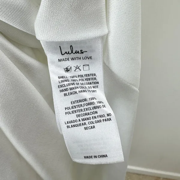 Lulus Blossoming with Charm White Embroidered Tie-Back Midi Dress XL NWT - Image 7