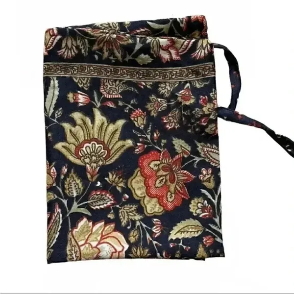 Floral Bohemian Rectangular Fall Lightweight Brown Black Handmade Bag, SZ S - Image 5