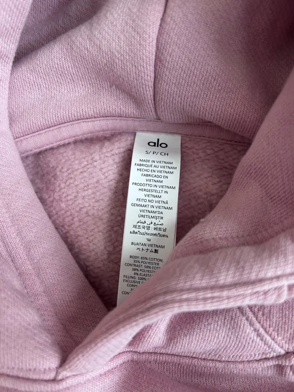 Alo Make Waves Hoodie Sunset Pink Tonal Small - Image 5