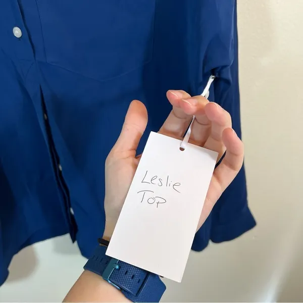 Amanda Uprichard NWT Leslie Blouse in Blue Women’s Size Small MSRP $268‎ - Image 10