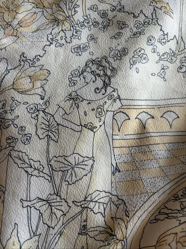 Aritzia yellow peplum short sleeve floral blouse - Image 7
