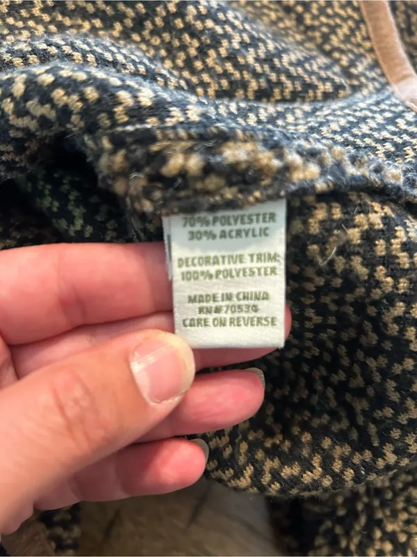 Orvis Tweed-Style Bouclé Jacket with Tan Trim XL - Image 6