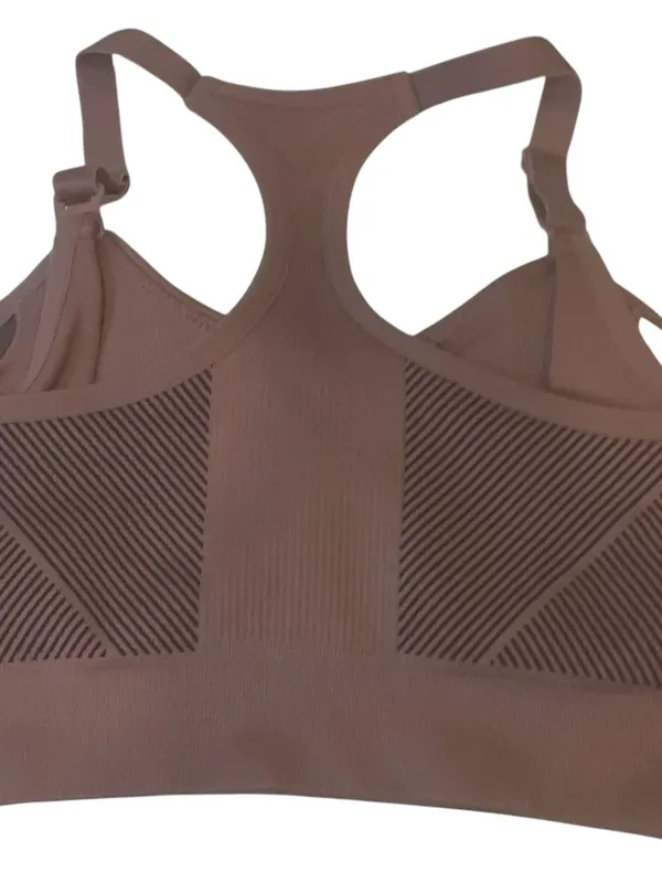 Auden Nursing Maternity Seamless Racerback Wireless Bralette - Dusty Rose Pink - Image 4