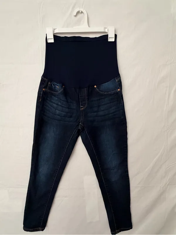 Bella Vida Maternity Dark Wash Skinny Capri Jeans Size M (A808) - Image 2