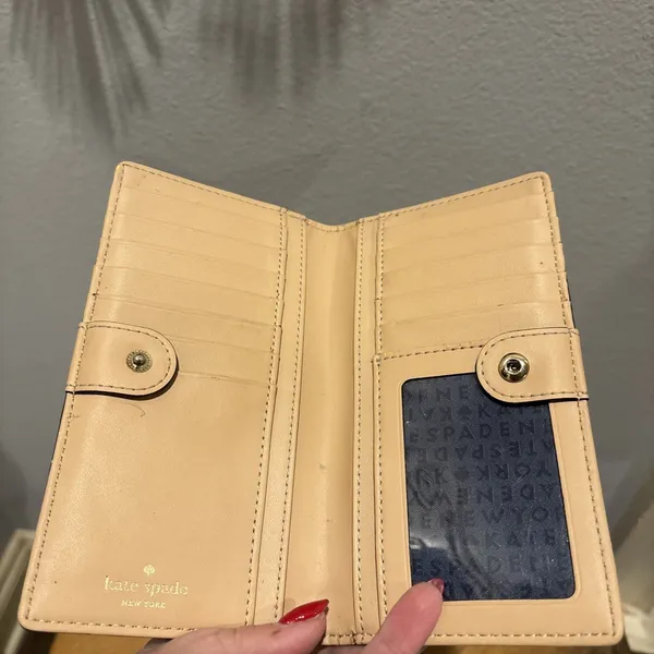 Kate Spade Staci‎ Large Slim Bifold Wallet Saffiano Leather Navy - Image 4