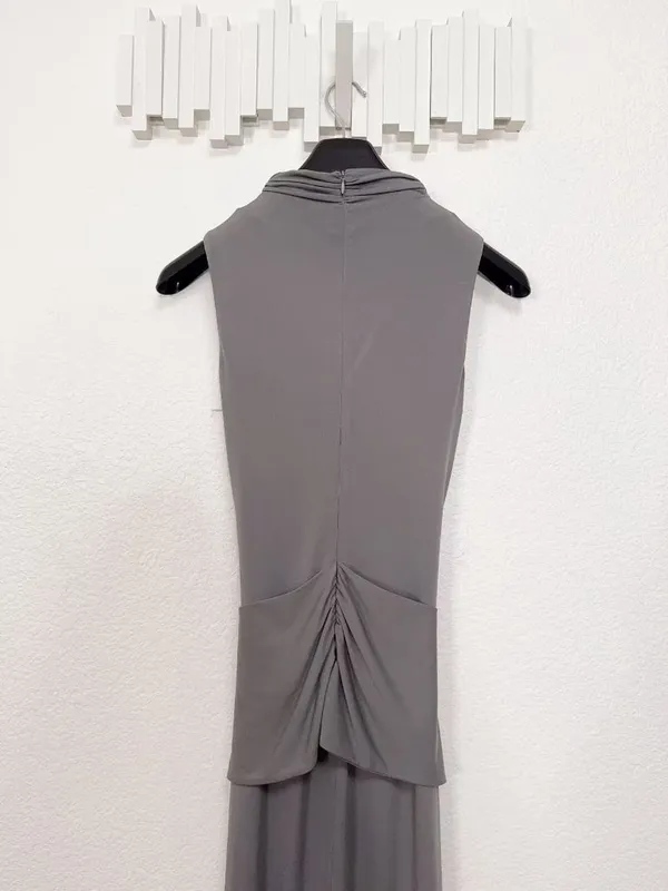NIA Victoria Soft Silhouette Maxi Dress Grey Size Small - Image 9