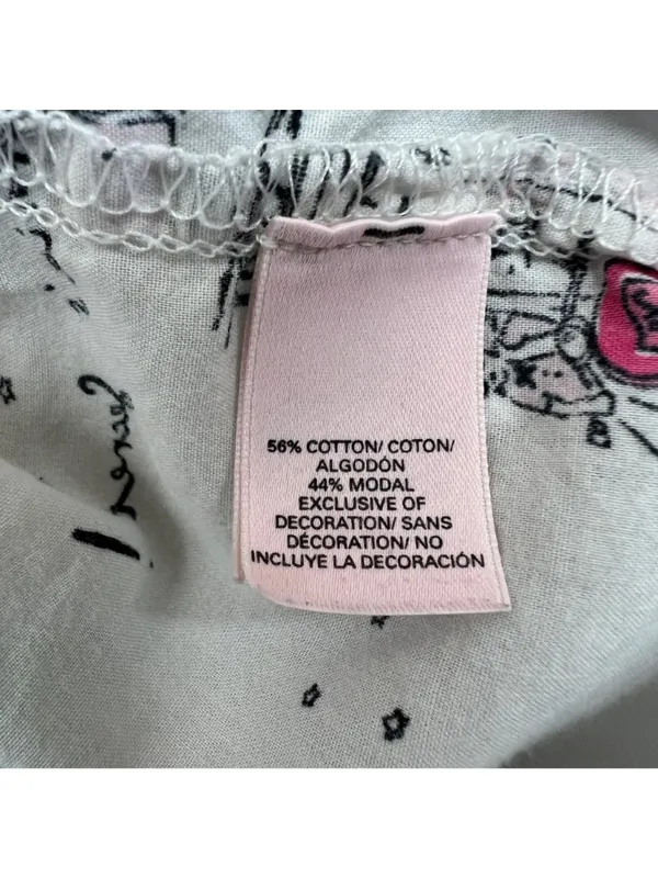 Victorias Secret Travel Paris London Print Pajamas Size Medium White Multicolor - Image 7