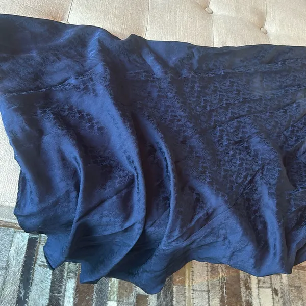 Reformation Navy Blue Imprinted Silk Maxi Dress Size‎ Small - Image 9