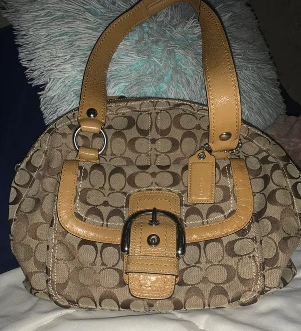Coach Beige / Brown Purse - Image 2