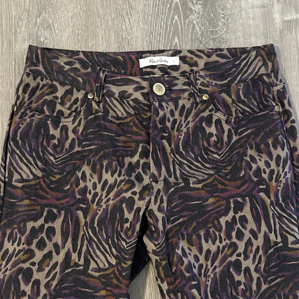 Robert Graham Women’s Deidre Collector‎ Multi Animal-Print Skinny Jeans Pants - Image 2