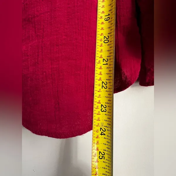 fuchsia pink gauze top relaxed - Image 4