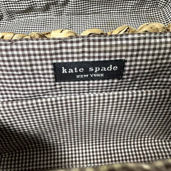 Kate Spade New York Picnic Bag Wicker Basket Box Rattan Handwoven Tan - Image 4