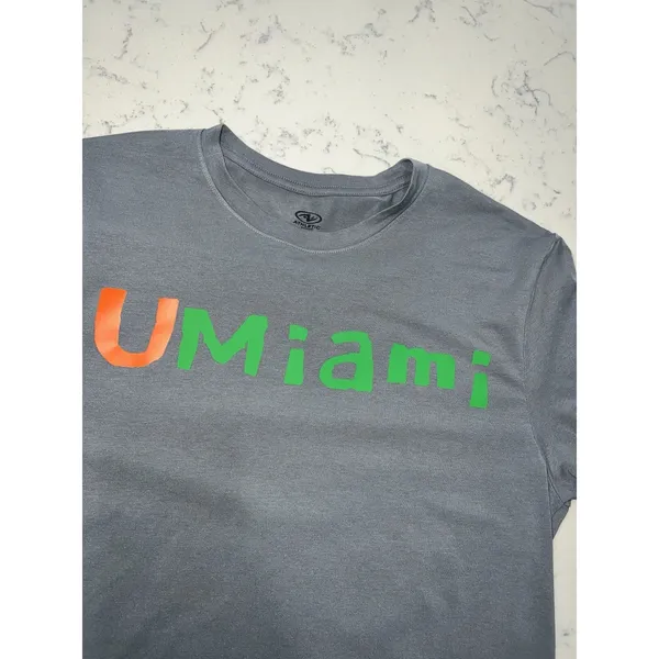 New University of Miami Gray T-Shirt Size Medium - Image 3