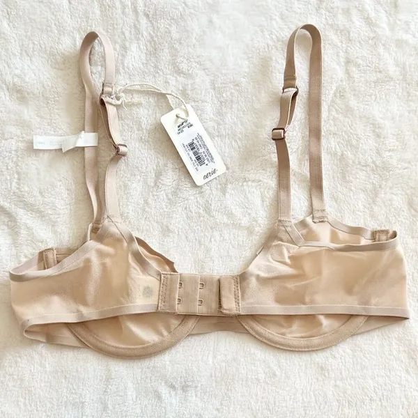 NWT Smoothez by Aerie Nude/Cream Mesh Unlined Balconette Bra - 34B - Image 6