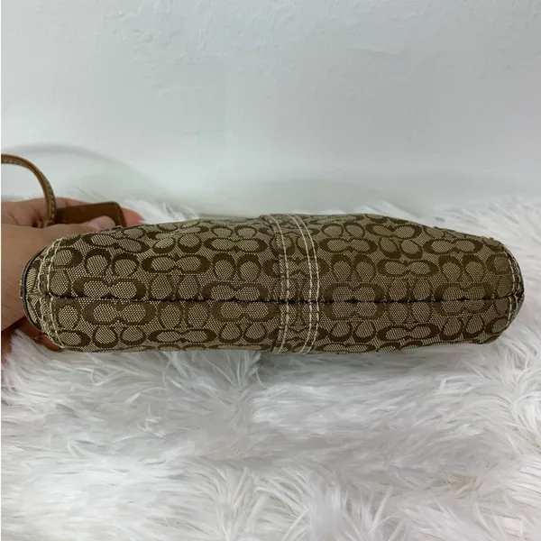 COACH Brown Signature Canvas Wristlet - Image 3