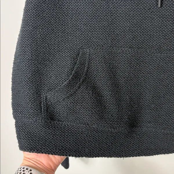 Aerie Snow Day Mock Neck Sweatshirt Boucle Women’s Size Medium Dark Gray Black - Image 5