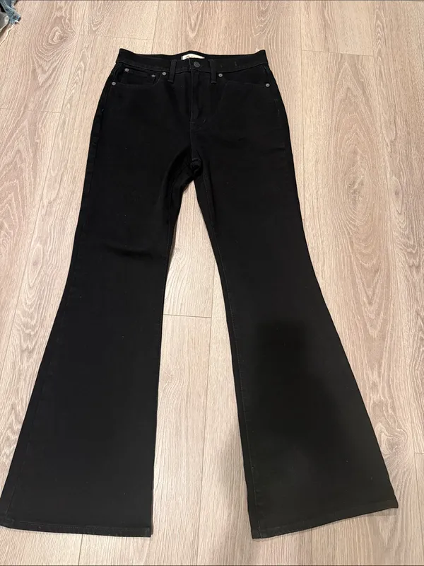 Madewell the perfect vintage flare Jean black size 28 - Image 3