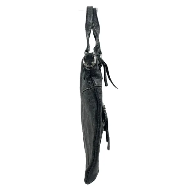 Renato Minelli Metallic Tote Bag Crossbody Bag Convertible Black - Image 3