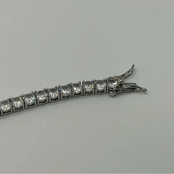 Moissanite Iced Out Tennis Bracelet Silver 3mm 8 Inches Brand New VVS1 D Color - Image 6