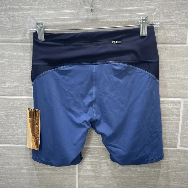 Fair Harbor Bayview bike short navy colorblock Women's S‎ Back Zipper Pocket NWT - Image 2