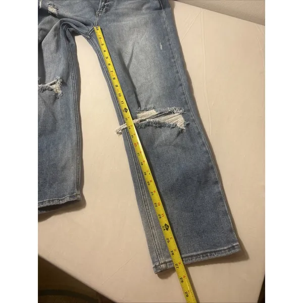 Hidden Jeans Straight Leg Women Size 31 Light Blue Distressed High Rise Cotton - Image 7