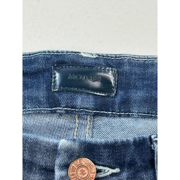 MOTHER The Looker Crop Fitty Skinny Jeans Dark Wash Women's‎ Size 26 - Image 7