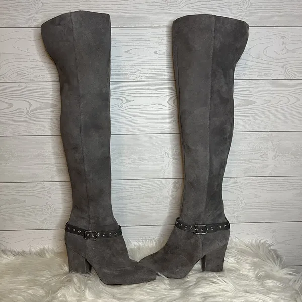 Nine West “Sandor” Gray Over The Knee Boots Size 5 1/2 - Image 2