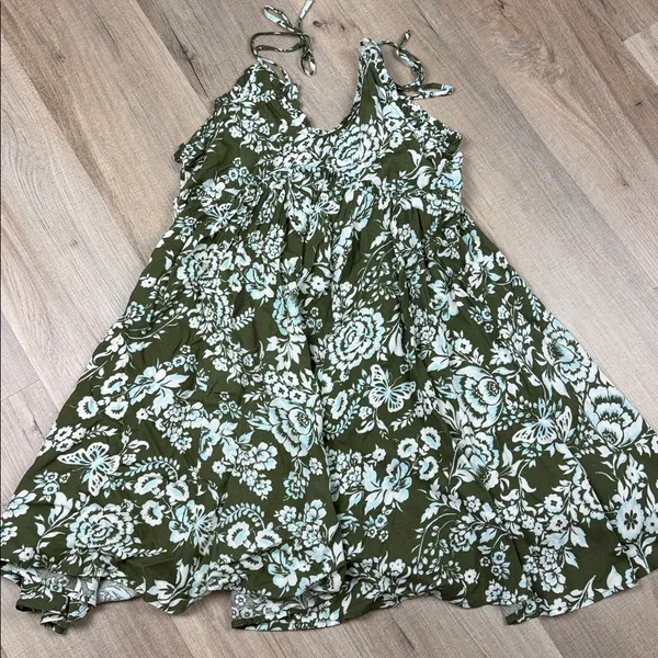 Anthropologie Patrons of Peace‎ Olive Green Mini Dress Adjustable Strap NWT XS - Image 2