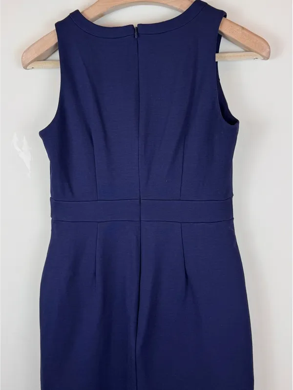 J. by J.Crew Ponte Work Dress Navy Blue Sleeveless Sheath Career Size 4 - Image 11