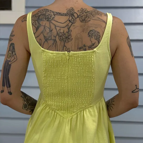 Pink Diamond America V-Waist Denim Dress - Image 5
