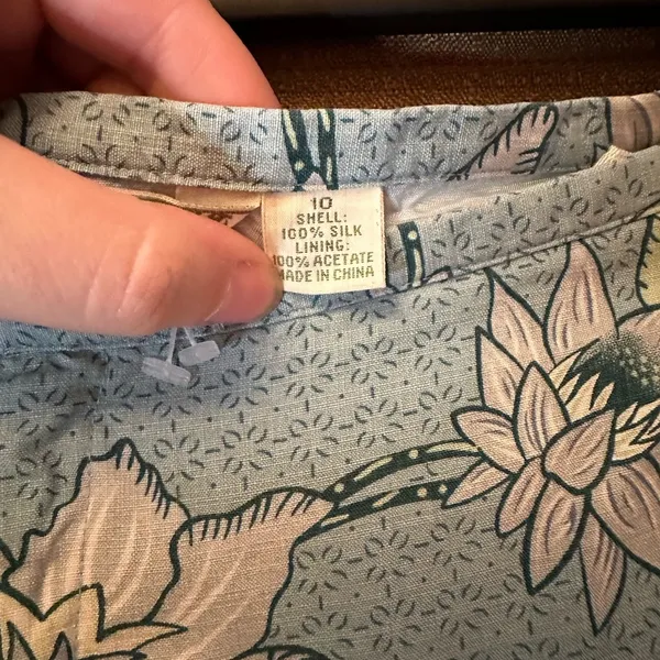 Tommy Bahama Womens 10 100% Silk Shell Hawaiian Tropical Floral Print Pants - Image 3