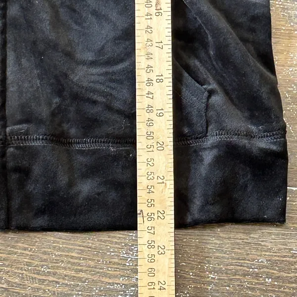 Vintage Juicy Couture Black Velour Zip Up Hoodie Rhinestone Y2K Womens Large - Image 5