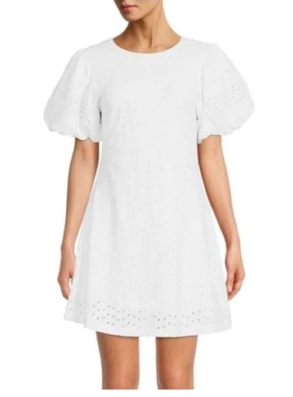 Free People Apricot Rose Mini Dress. Eyelet dress - Image 5