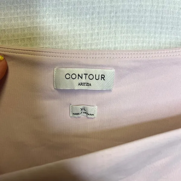 Aritzia Babaton Contour Short Sleeve Squareneck Bodysuit Lavender XL - Image 6