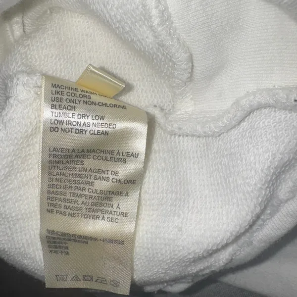 Anthropologie White Tie-Back Sweatshirt Tee Size Large New with Tag MSRP $80 SOO - Image 7