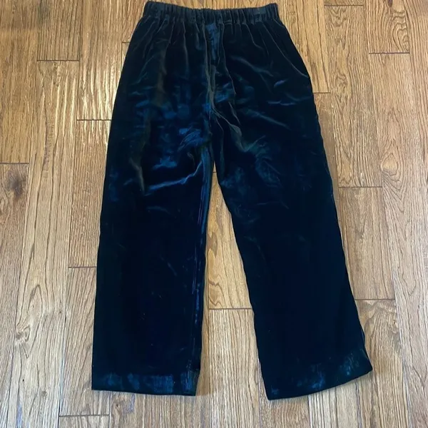 J.Crew velvet black high rise pull on pants size 2 - Image 9