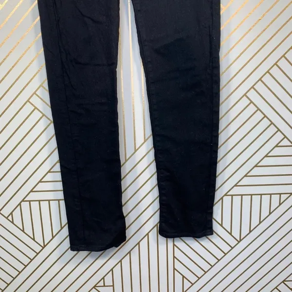 Paige Peg‎ Skinny Jeans in Black Overdye - Image 6