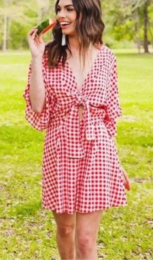 Buddy Love Red Gingham Dress | Gameday | Gingham | Sundress | Boutique - Image 2