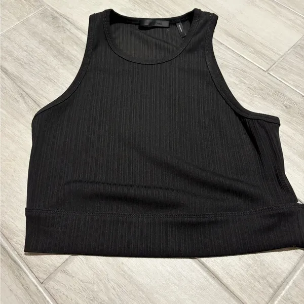 Helmut Lang Black Sleeveless Women's ribbed‎ tank size large - Image 8