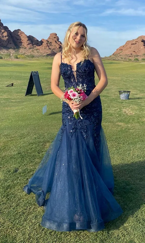 Prom dress Cinderella couture Blue Size 6 - Image 2