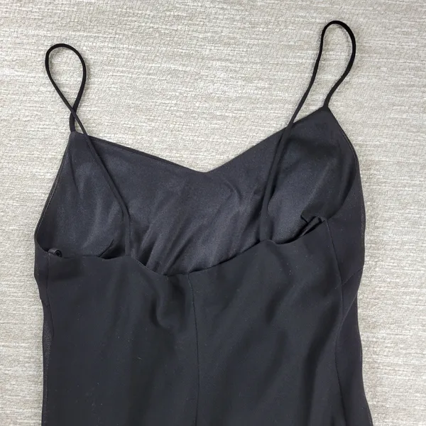 VTG Bora Prom Dress XL Black Bling Accent Sheer Layer Fairy Goth Evening Gown - Image 5