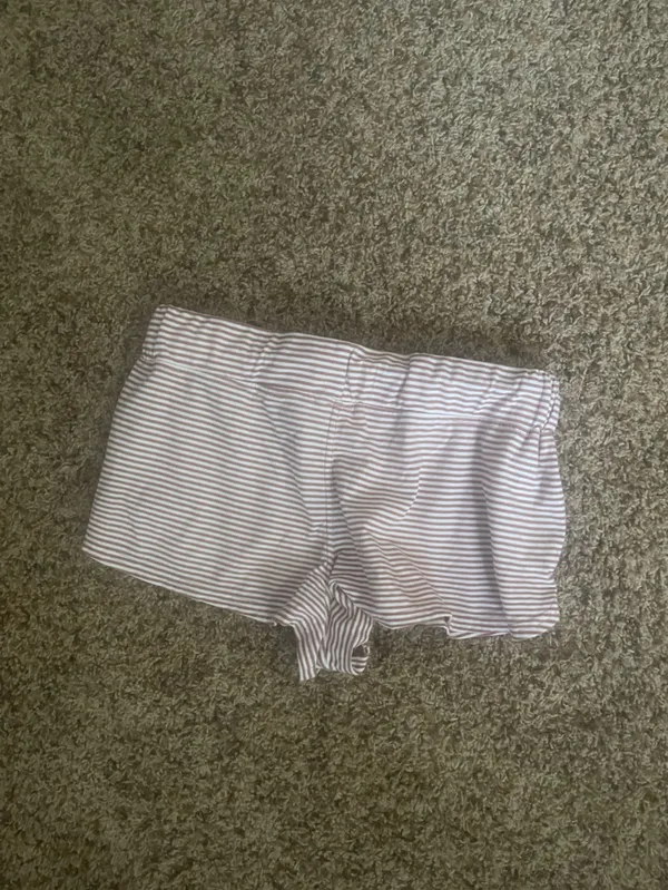 Calvin Klein Pink and White Striped Lounge Shorts - Image 3