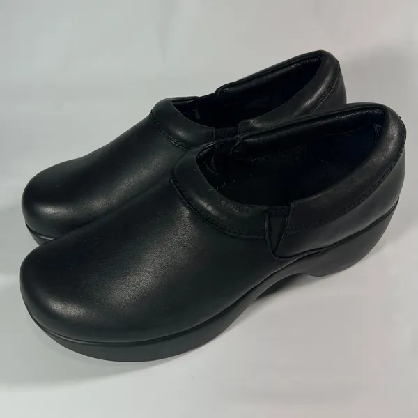 SR Max Geneva Women's Black‎ Leather Clog Slip-Resistant Work Shoes Nursing US9 - Image 3