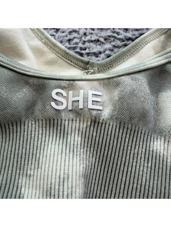 Darc Sport Wolves SHE Seamless Sports Bra Khaki Gray Tie Dye XS 240 of 500 Gym - Image 4
