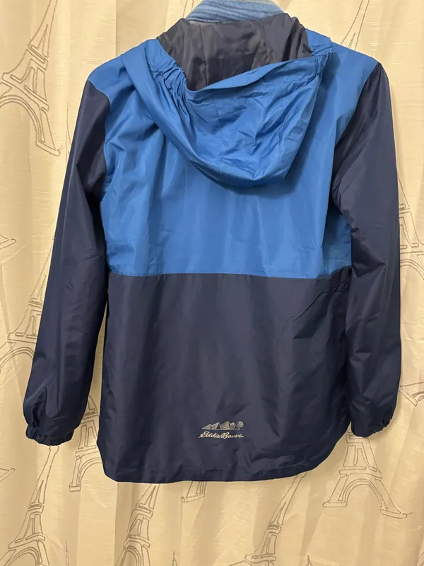 Eddie Bauer Jacket with full zip and hood reversable with one side fleece Kids Sz.L 14/16 - Image 6