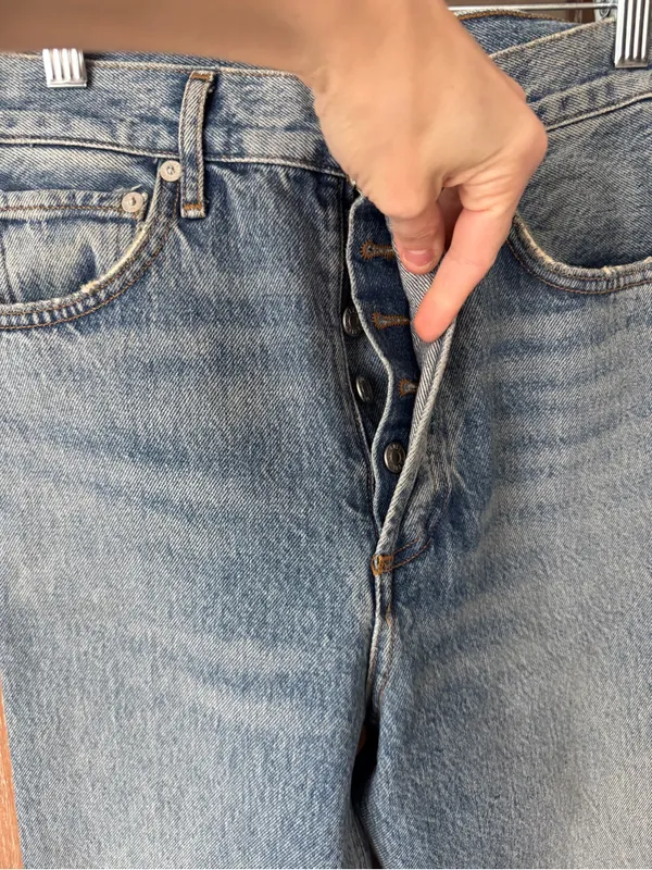 AGOLDE 90s Pinch Waist High Rise Straight Jeans Harmonic light wash denim - Image 5
