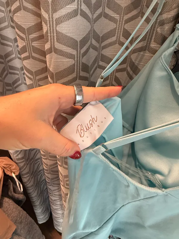 Blue Blush Mini Dress Bodycon Light Blue - Image 3