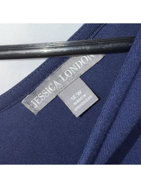 Jessica London Navy Maxi Dress Plus Size 16W - Image 5