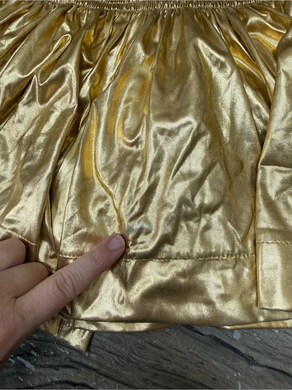 Queen of Sparkles gold Hannah Shimmer Skirt small - Image 4