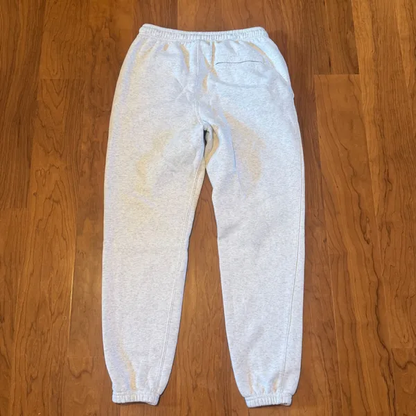 Nike Sportswear Essential Fleece Joggers Oatmeal Heather Grey Womens Small - Image 2